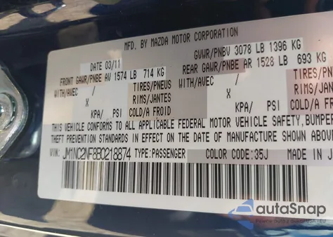 2011 Mazda Mx-5 Miata Grand Touring из США, поврежденный, VIN JM1NC2NF8B0218874